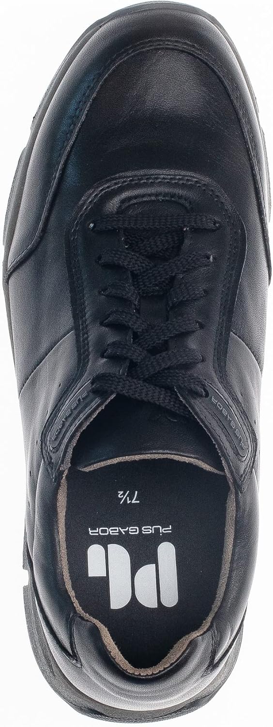 Pius Gabor Herren Sneaker,zertifiziertes Leder,Wechselfussbett,Superflex Sohle 40.5 EU Schwarz, 40.5