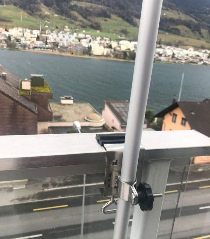 Duo - Masterholder holly Sonnenschirmhalter für Balkongeländer - für vertikale - schräge - horizonta