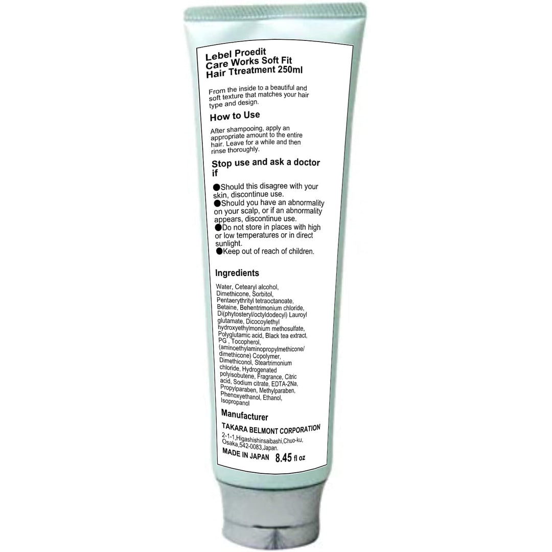 Lebel Proedit Care Works New Hair Ttreatment Soft Fit - 250ml (Green Tea Set)