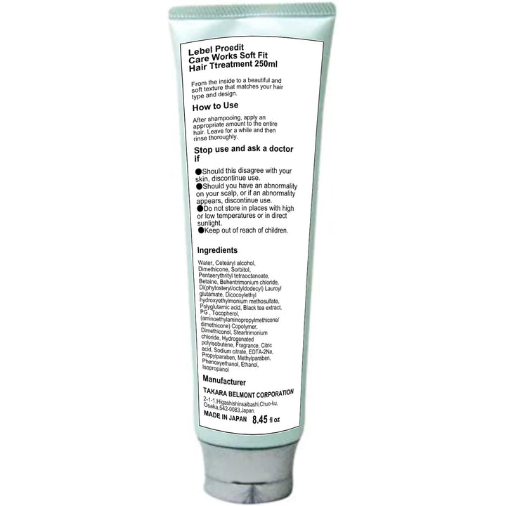 Lebel Proedit Care Works New Hair Ttreatment Soft Fit - 250ml (Green Tea Set)