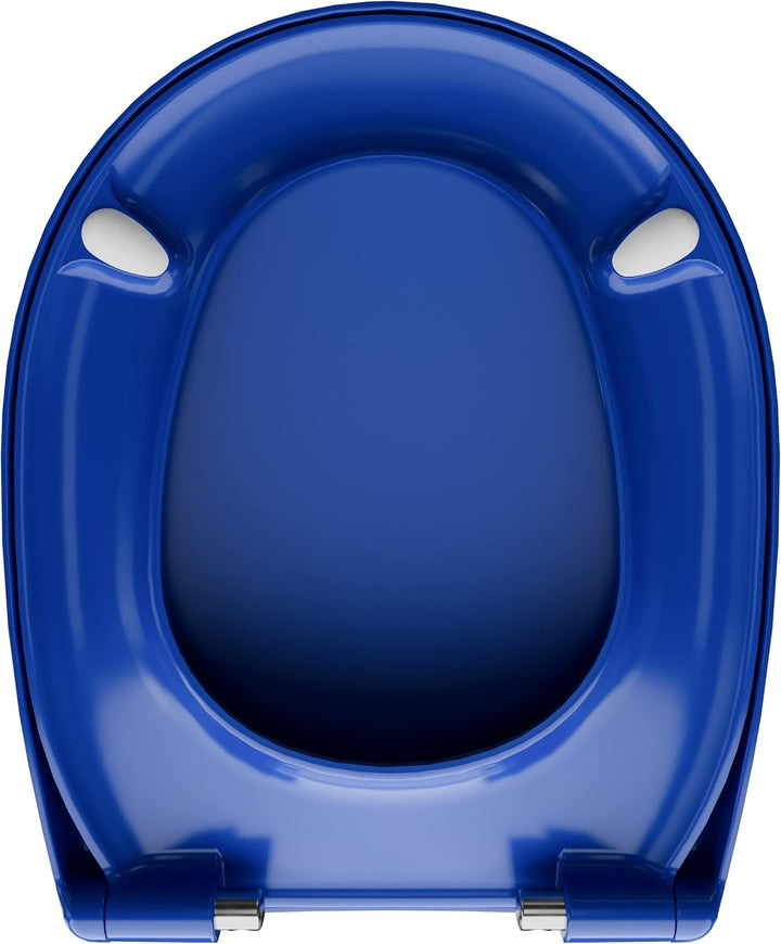LUVETT® WC-Sitz mit Absenkautomatik C100 oval universell, Toilettendeckel mit 3 Edelstahl Montagelös
