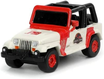 Jada Toys 253251012 Jurassic Park 3er Set A Nano Sammelautos, 1993 Ford Explorer, Jeep Wrangler 12,