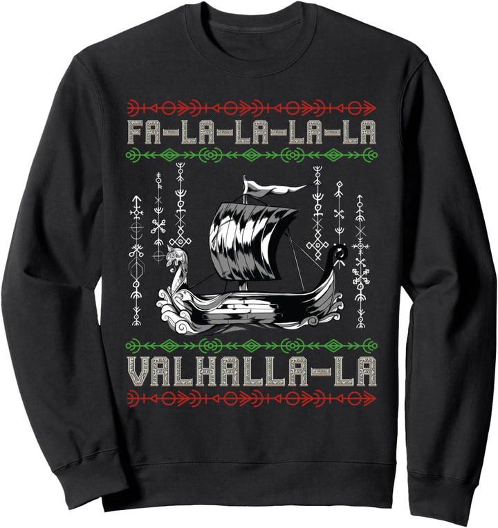 Wikinger Heidnisch Weihnachten - Nordisches Schiff - Wikinger Langschiff Sweatshirt