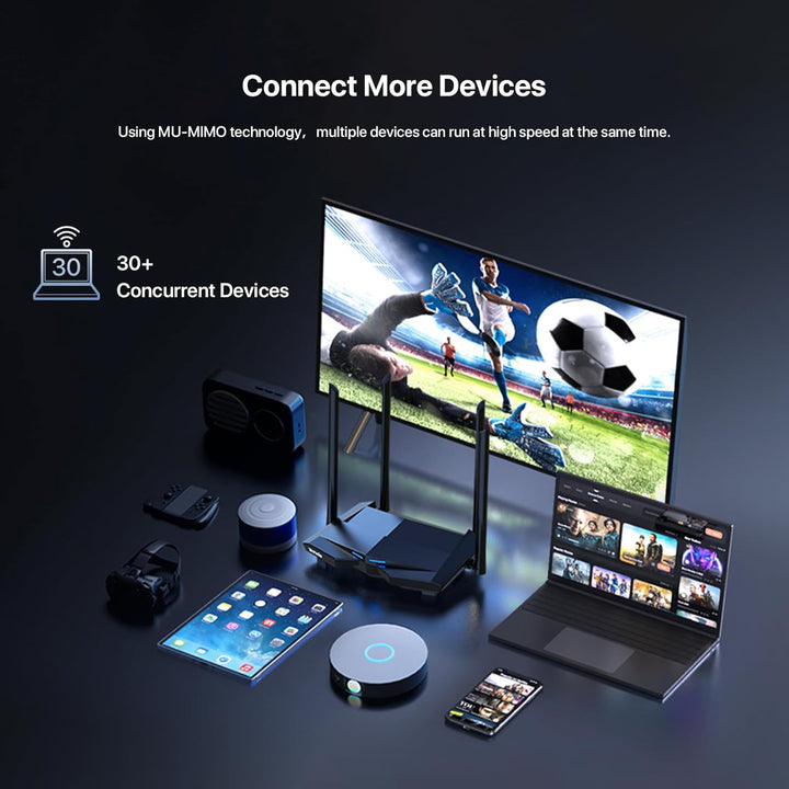 Tenda AC10 Dualband WLAN Router (867 Mbit/s bei 5 GHz + 300 Mbit/s bei 2,4 GHz) 4-Gigabit-LAN/WAN-Po