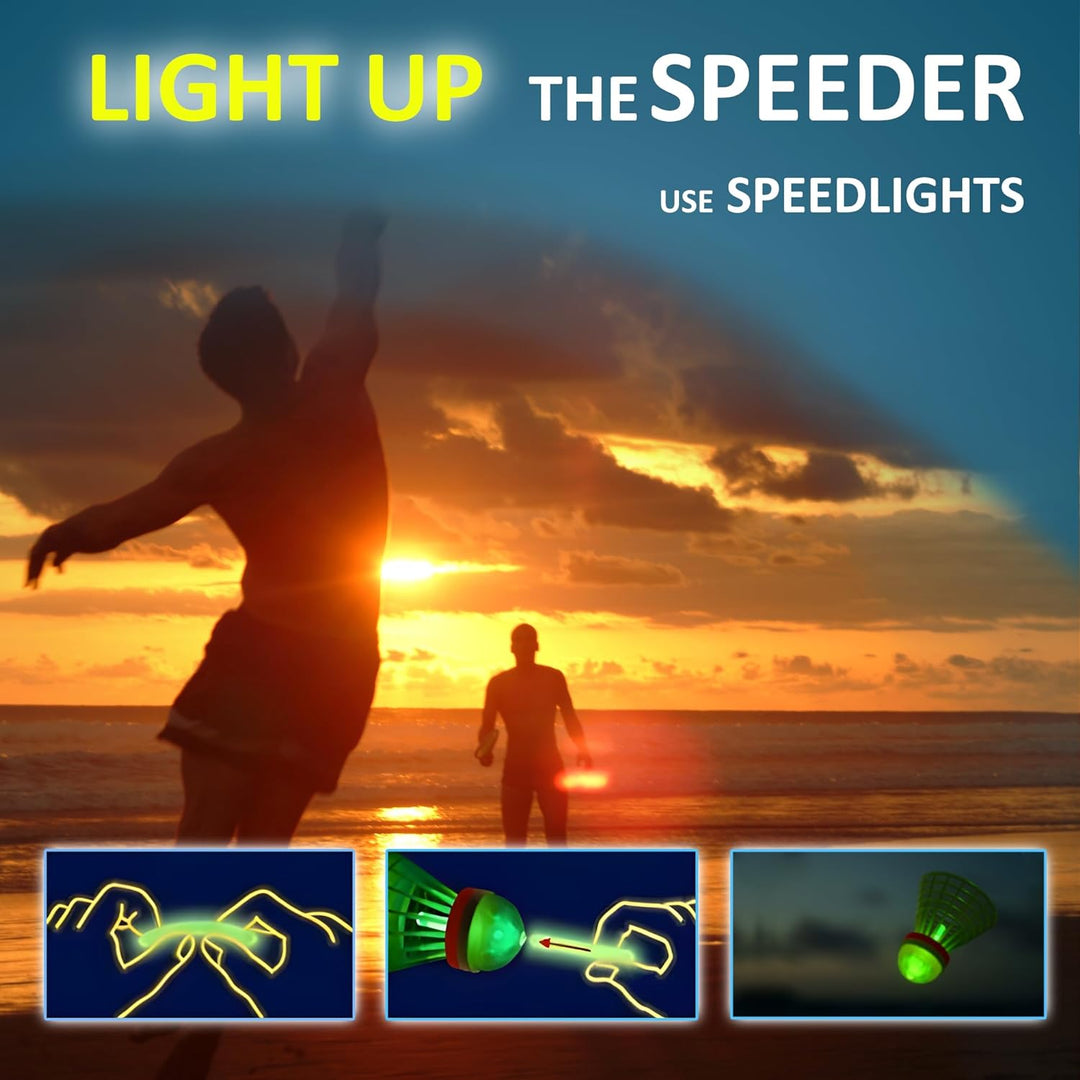 Speedminton® S900 Set – Original Speed Badminton/Crossminton Profi Set mit Carbon Schlägern inkl. 5