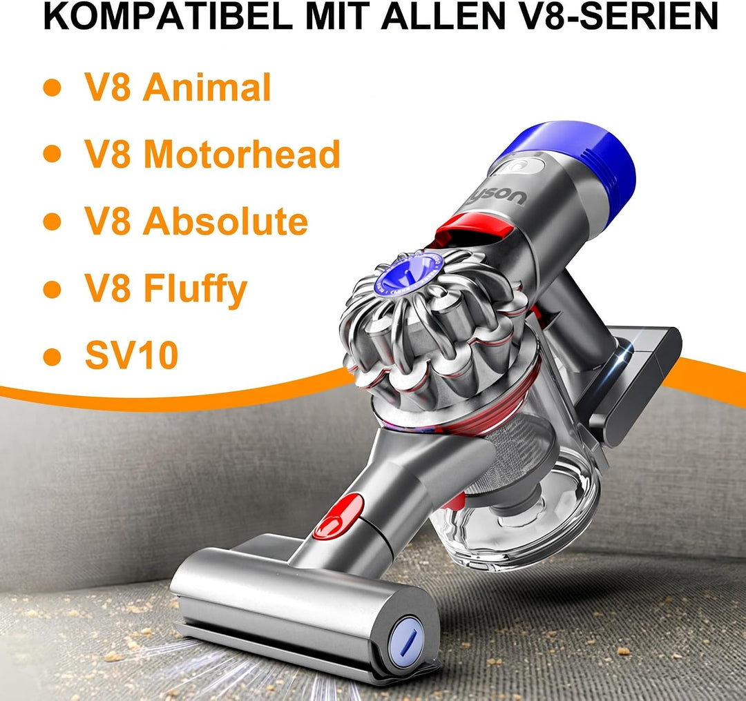 Upgrade 8000mAh v8 Akku, Ersatzakku für Dyson v8 SV10/Absolute/Motorhead/Fluffy/Animal Carbon Fiber