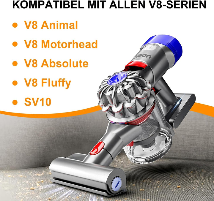 Upgrade 8000mAh v8 Akku, Ersatzakku für Dyson v8 SV10/Absolute/Motorhead/Fluffy/Animal Carbon Fiber