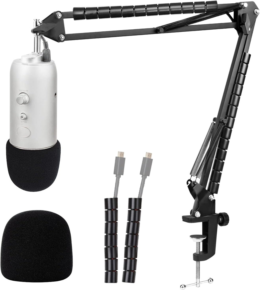 Blue Yeti Mikrofon Arm mit Popschutz Professioneller Mikrofon Ständer Kompatibel mit Blue Yeti, Yeti