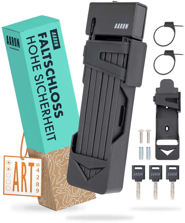 AARON Shield Fahrradschloss - sicheres Faltschloss Stufe 14, patentiertes Hochsicherheitsschloss mit