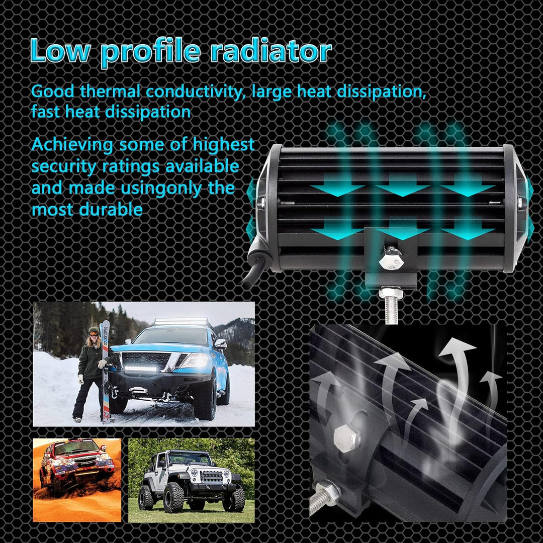 Willpower 2cs 7 Zoll 18cm 120W Led Zusatzscheinwerfer 12V Led Scheinwerfer Auto IP67 Wasserdicht Flu