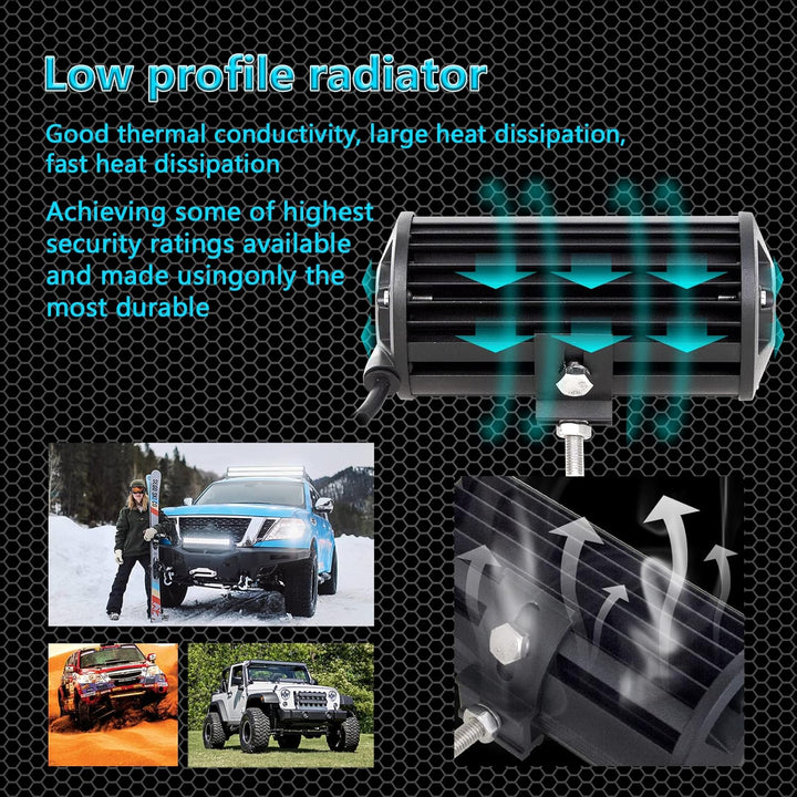 Willpower 2cs 7 Zoll 18cm 120W Led Zusatzscheinwerfer 12V Led Scheinwerfer Auto IP67 Wasserdicht Flu