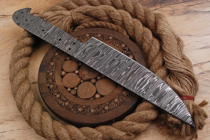 Damast Klinge Handgeschmiedete Damast Rohling Damascus blank blade 6071EA