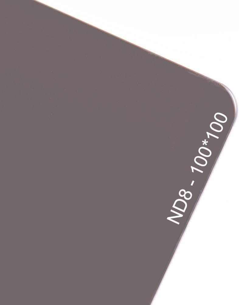 JONGSUN S-PRO 100x100mm Rechteckfilter Quadratische ND Filter, ND8 (0.9) 3-Stop, Square Grauer ND8 N