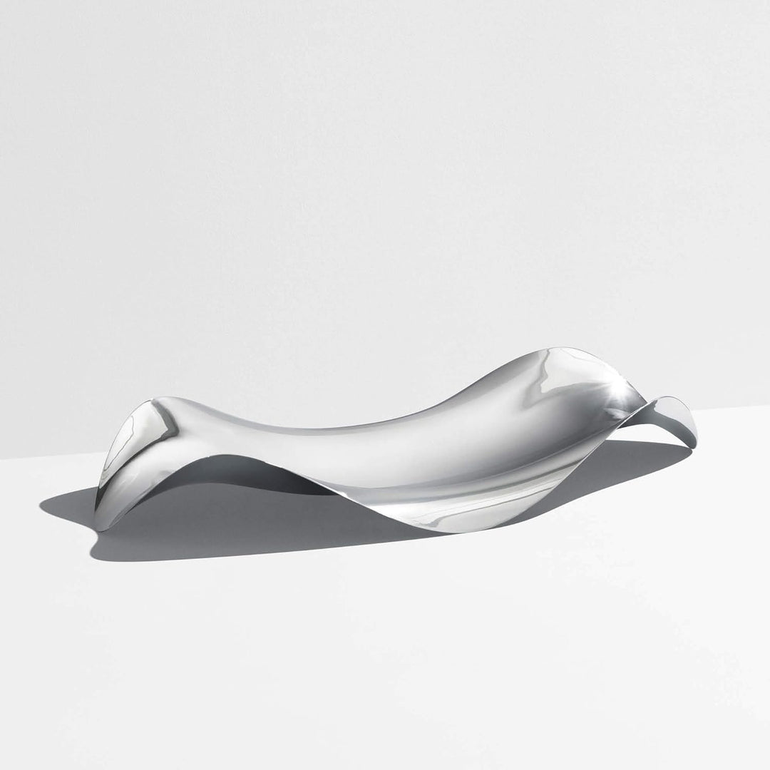 Georg Jensen Deko-Tablett Cobra Oval 3 Ovales Tablett, 3 Ovales Tablett