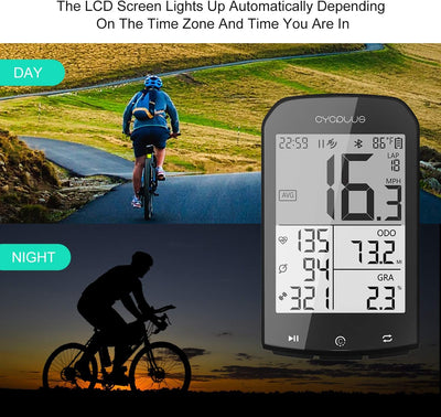 CYCPLUS GPS Fahrradcomputer und Halterung, wasserdichte Fahrradtacho und Kilometerzähler, ANT+ Draht