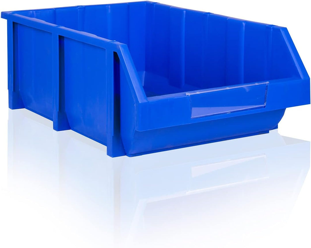2er Set Sichtlagerkästen PK024, L60xB40xH22cm in Blau | Kunststoffboxen mit Aufhängevorrichtung | Kl