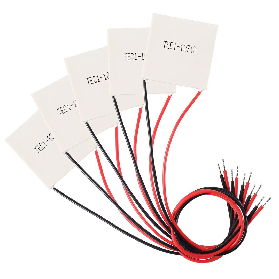 5Pcs TEC1-12712 Kühlkörper 12 V 114 W Thermoelektrischer Kühler 40 mm x 40 mm Kühlendes Peltierplatt