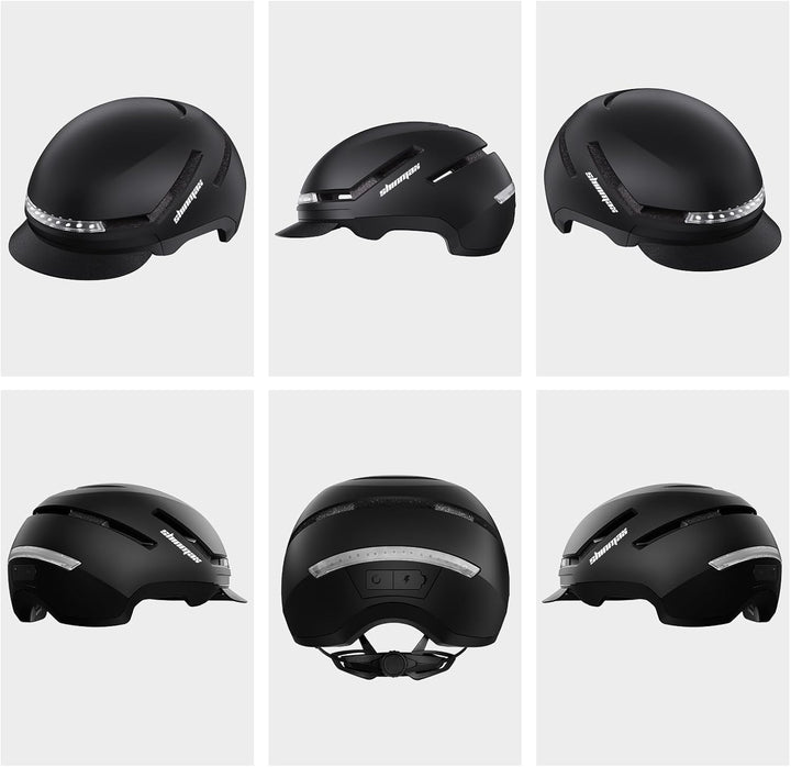 Shinmax Fahrradhelm Damen Herren mit Blinker & Licht, Fahrrad Helm Erwachsene mit USB Wiederaufladba
