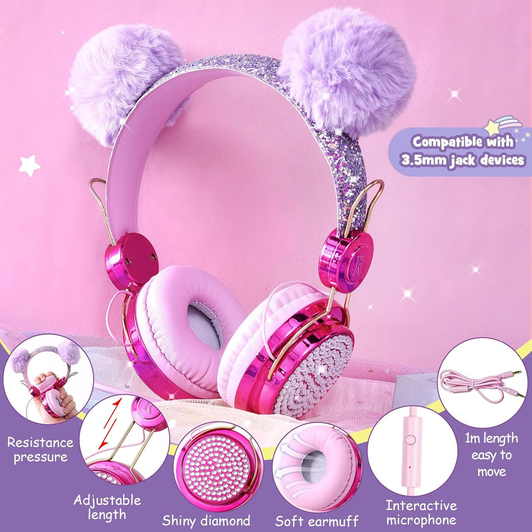 G.C Einhorn Geschenke für Mädchen 6-12 Jahre, Mini Karaoke Maschine mit LED Kindermikrofon, Trinkfla
