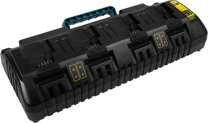 ASUNCELL 4 Ports Akku Ladegerät Kompatibel mit Dewalt 18V XR DCB104, 3.0A 12V-20V MAX Li-Ion Schnell
