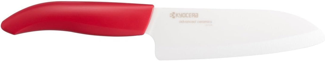 KYOCERA GEN COLOUR Santoku Keramikmesser FK-140WH-RD Santokumesser mit extrem scharfer Keramikklinge