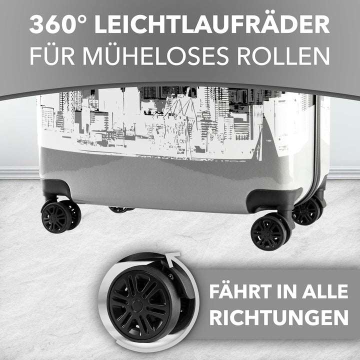 Xonic Reisekoffer – Koffer gross mit Rollen als Hartschalenkoffer – Trolley in Grösse M L XL oder im