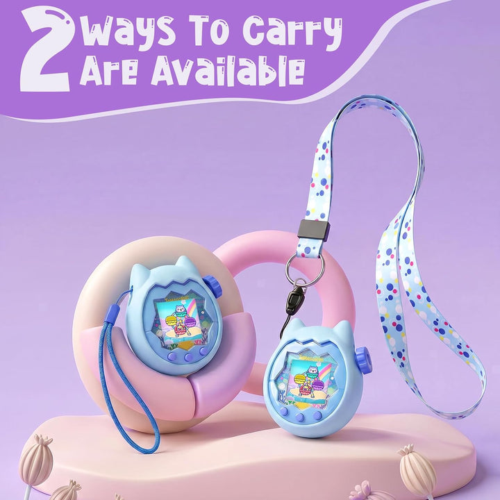 Silikon Hülle und Hartschalenkoffer kompatibel mit Tamagotchi Paradise Virtuelles Haustierspielzeug,