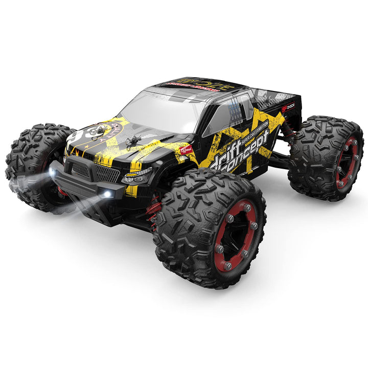 DEERC Ferngesteuertes Auto 1:18 Bürstenloser Motor 60 km/h, 4 WD Schnelles Rennauto mit 2 Akku für 4