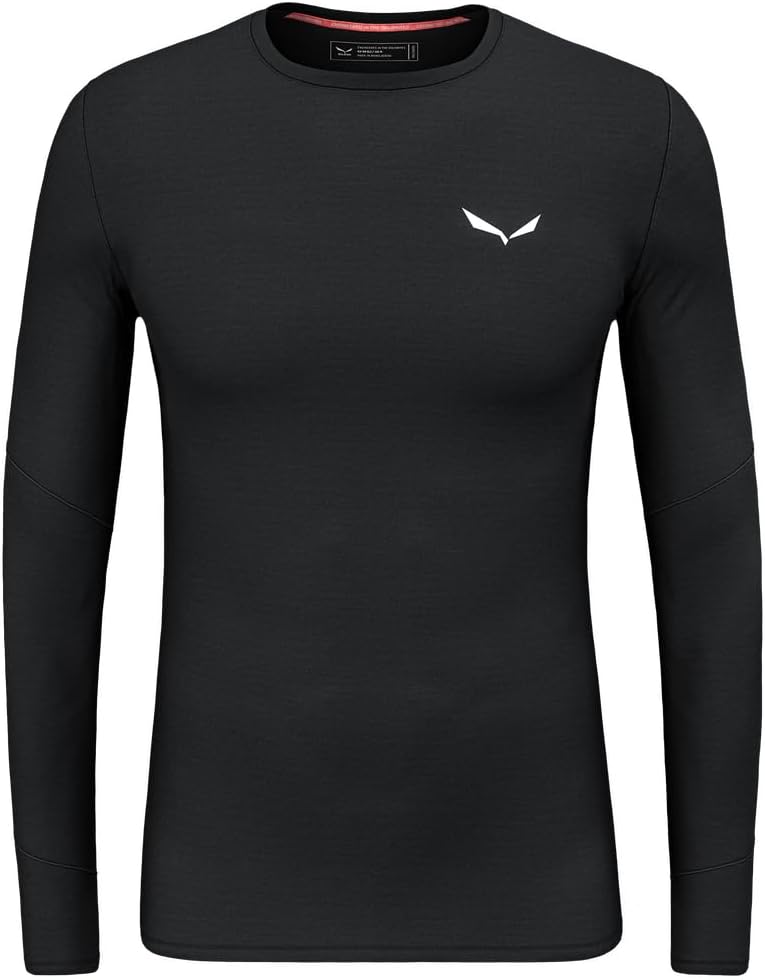 Salewa Herren Cristallo Warm Amr M L/S Tee. Longsleeve Tee S Black Out, S Black Out