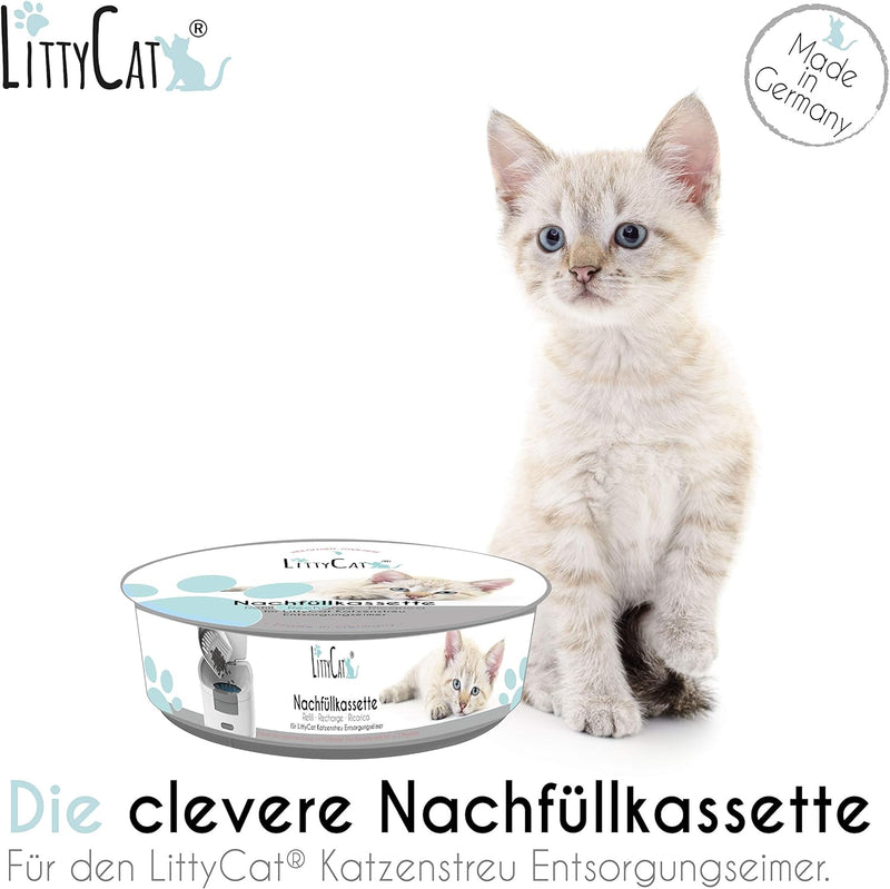 Littycat Nachfüllkassetten für Littycat Katzenstreuentsorgungseimer - 12er Pack (12er