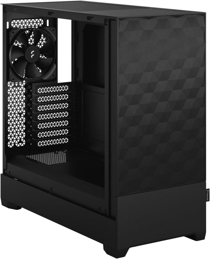 Fractal Design Pop Air Black – Solid – Honeycomb Mesh Front – Solid Side Panel - Three 120 mm Aspect