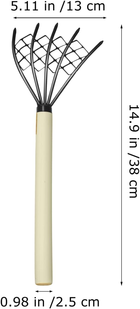 Happyyami 2 Stück Muschelrechen Zubehör Grubber Metall Pooper Scooper Mesh Net Rechen Muschel Graben