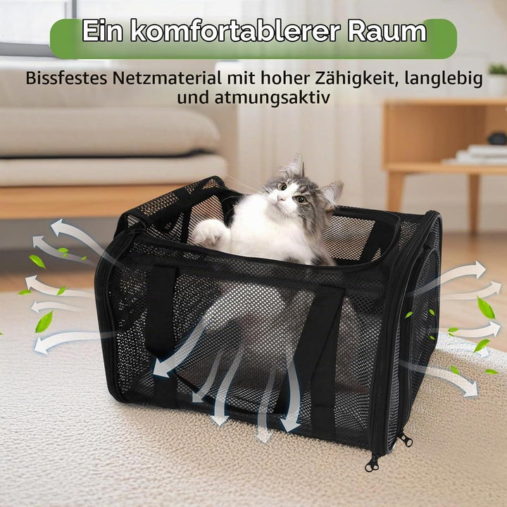 Transporttasche für Katze Hund,Katzentasche Transporttasche,Katzentransportbox,Faltbar Tragetasche K