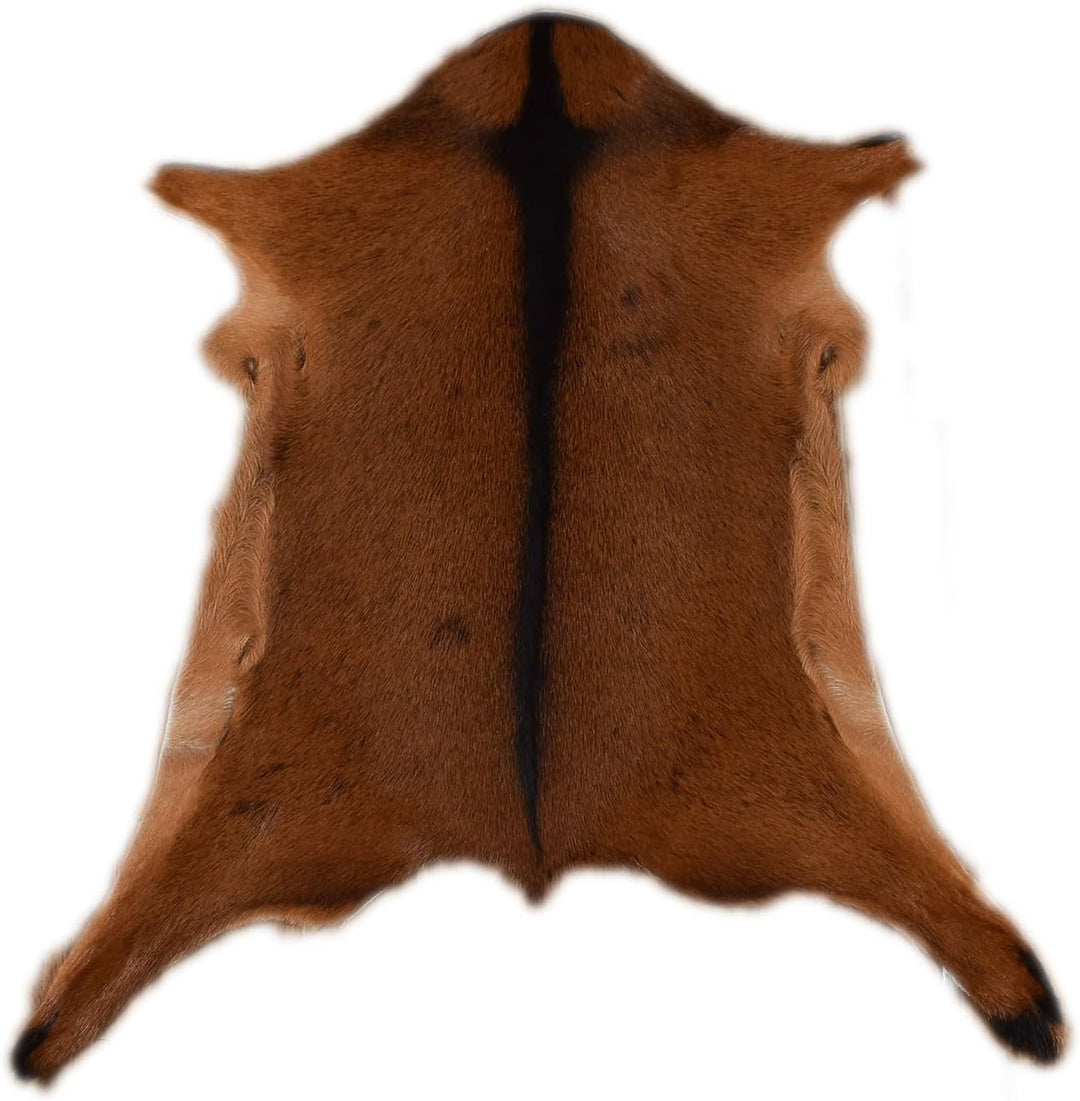 ZIEGENFELL Dunkelbraun BEIGE CA. 80 x 60 cm DEKO Fell VON KUHFELLE ONLINE