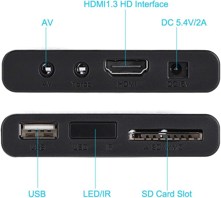 Eboxer 110-240 V Full HD Box Media Player 1080 P Media Player Box Unterstützung USB MMC RMVB MP3 AVI