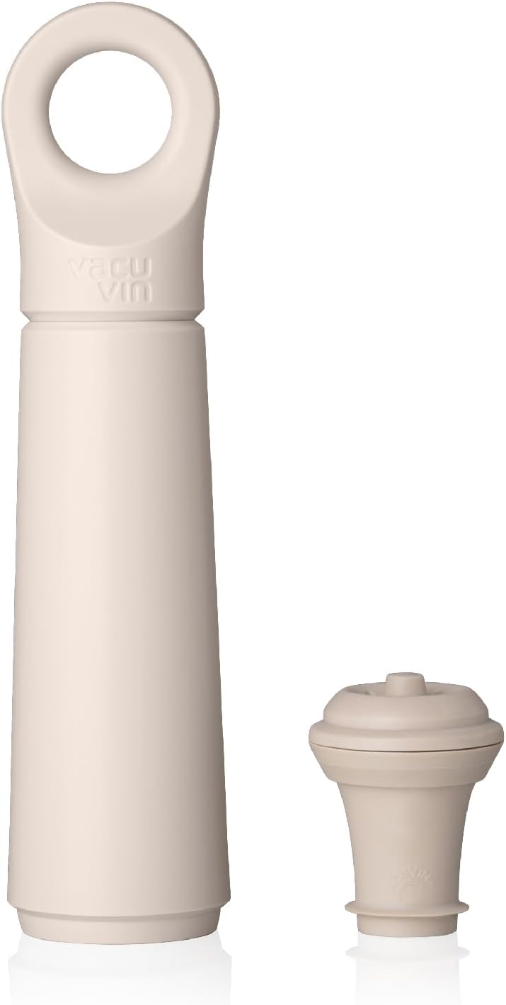 Vacu Vin Weinpumpe Loop - Vakuum Weinflaschenverschluss - 1 Pumpe 1 Stopper aus 98% Recyceltem Mater