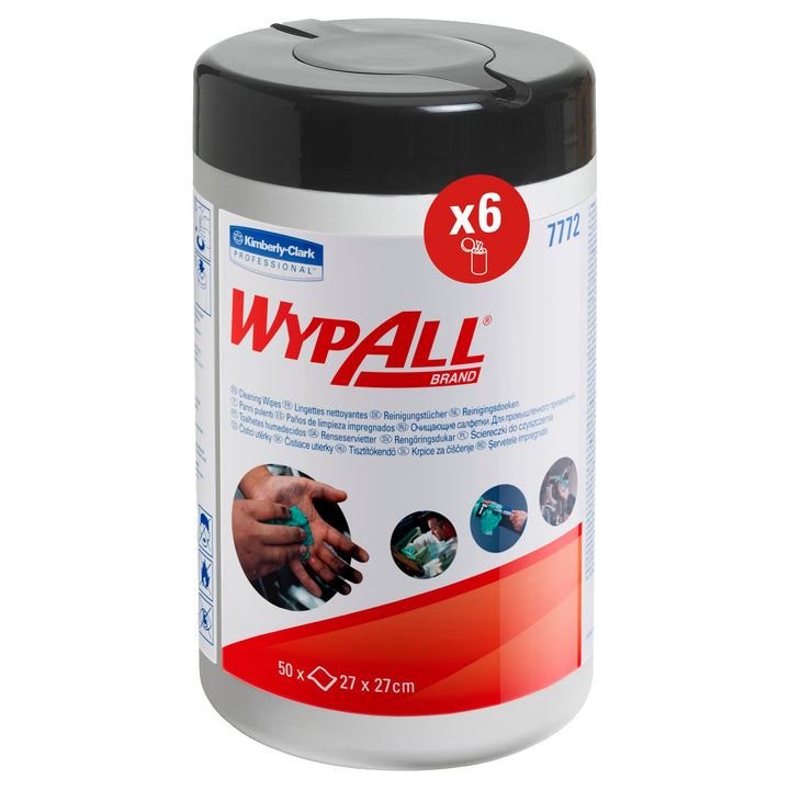 WypAll Reinigungstücher-Nachfüllpackung 7772 – Industriereinigungstücher – 6 Spenderbehälter x 50 gr