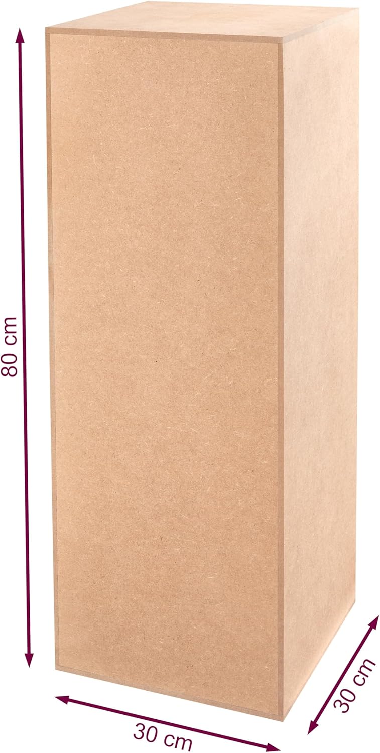 DECOKTIVO Dekosäule MDF, Blumensäule Wohnzimmer, Blumenständer, Podest Deko, Pflanzenständer, Stabil