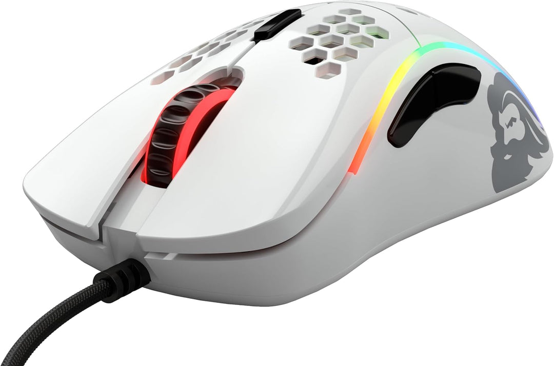 Glorious Gaming Model D Wired Gaming Mouse – superleichtes Wabendesign mit 68 g, RGB-Beleuchtung, er