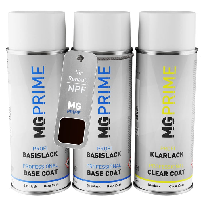MG PRIME Autolack Sprühdosen Set für Renault NPF Rouge Carmin Nacre/Karmesin-Rot Perleffekt Grundlac