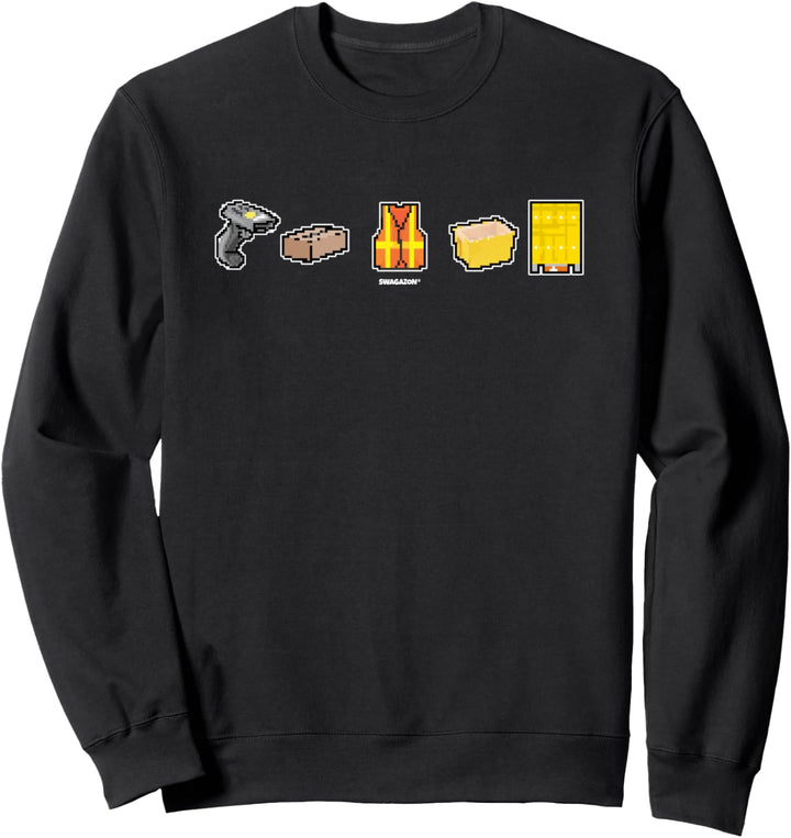 Pixel Art Vest Scanner Tote Coworker Swagazon Associate Sweatshirt