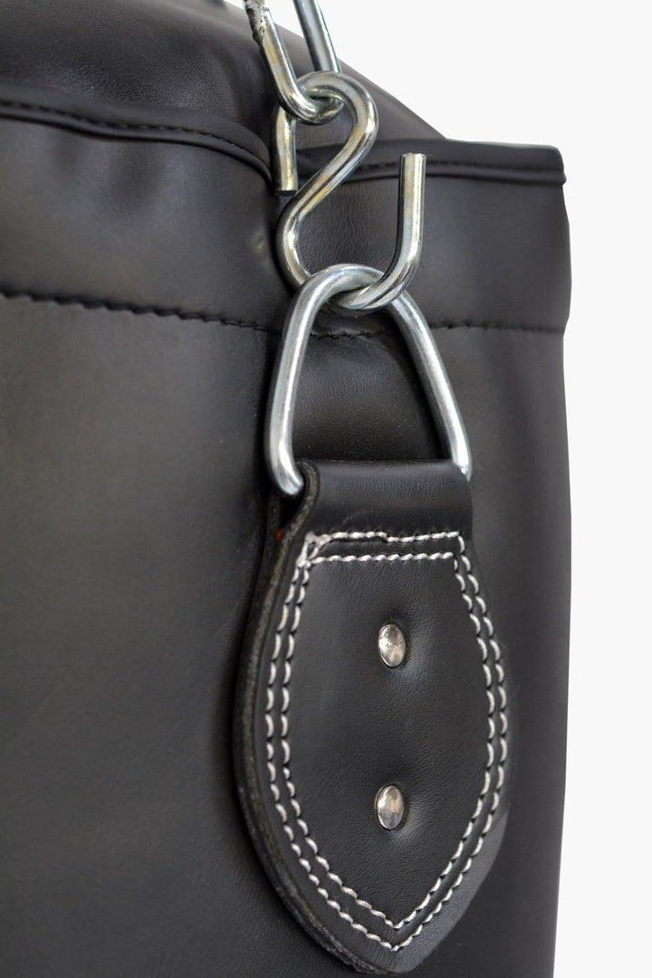 BOX-TEC 120cm Boxsack | Sandsack | Punching-Bag , schwarz, gefüllt inkl. Deckenhaken und Vierpunkt-K