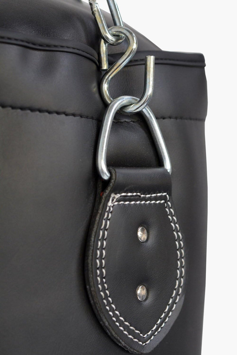 BOX-TEC 120cm Boxsack | Sandsack | Punching-Bag, gefüllt inkl. Vierpunkt-Kette, schwarz