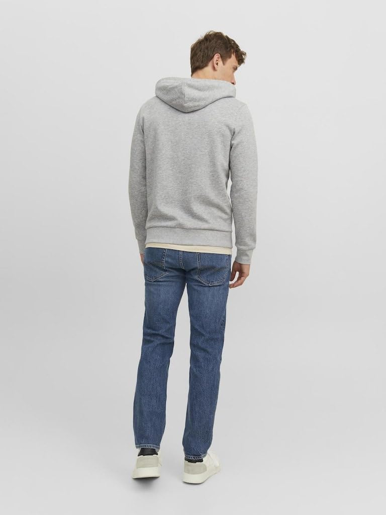 JACK & JONES Herren Jjmikk Sweat Zip Hood Pls Kapuzenjacke 3XL Grosse Grössen Light Grey Melange, 3X