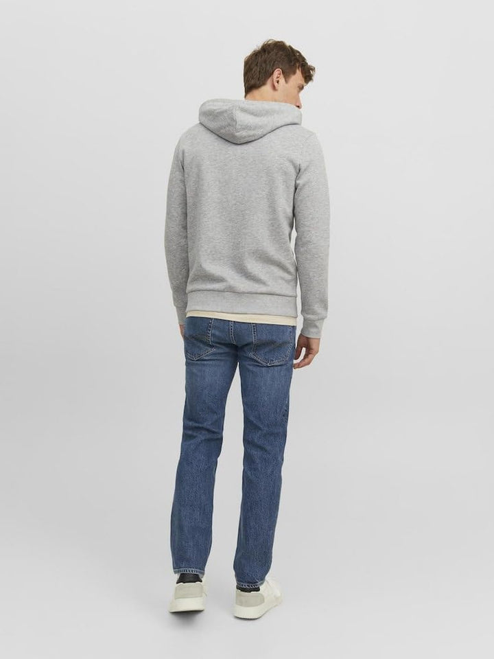 JACK & JONES Herren Jjmikk Sweat Zip Hood Pls Kapuzenjacke 3XL Grosse Grössen Light Grey Melange, 3X