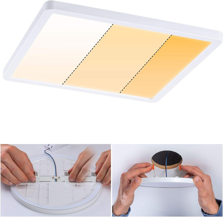 Paulmann 92994 LED Panel Einbauleuchte Areo VariFit IP44 3-Stufen-dimmbar 230x230mm eckig incl. 1x16