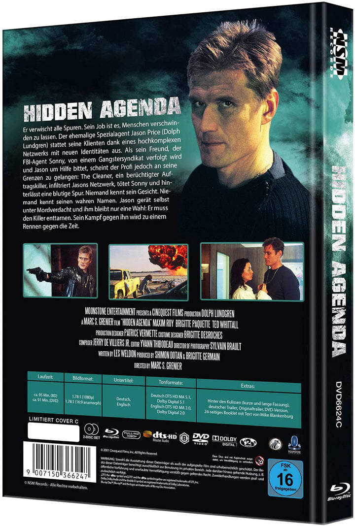 Hidden Agenda - Concept of Fear [Blu-Ray+DVD] - uncut - limitiertes Mediabook Cover C, Blu-ray