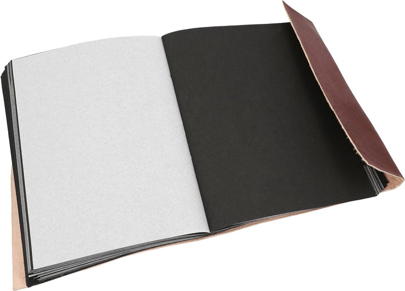 Gusti Fotoalbum Leder - Mila Ledereinband handgeschöpftes Papier Fotobuch Braun