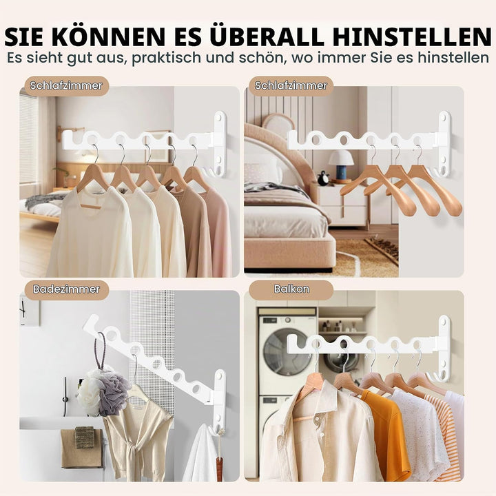 Kleiderhaken Klappbar, Wand Kleiderständer Klapphaken Wandhaken Balkon Kleiderhaken für Waschküche S