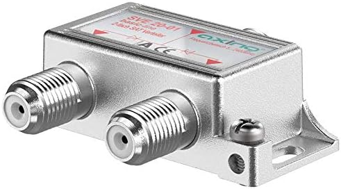 Axing SVS 1-00 Satelliten-Breitbandverstärker (25dB, 47-2200 MHz) &amp; SVE 20-01 2-Fach SAT-Verteiler S